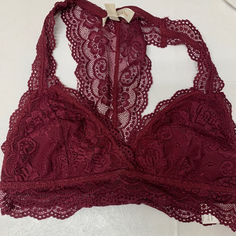 Wine color lace Bralette like Free People size S